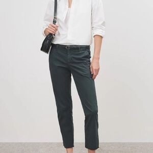 Nili Lotan Charcoal Gray East Hampton Chino Raw Frayed Pants 6